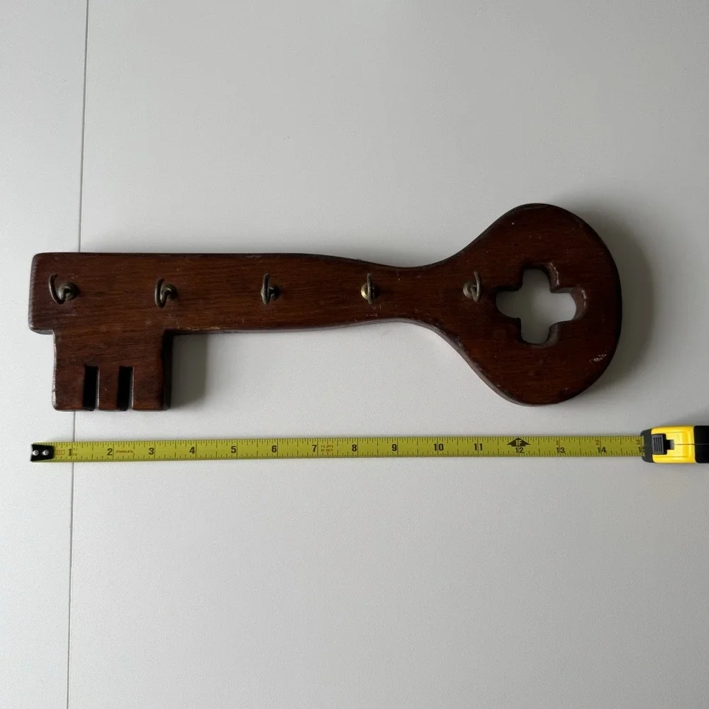 Wooden Key Hook Holder Cottage Core Country Farmhouse Wall Decor Vintage‎ Rustic